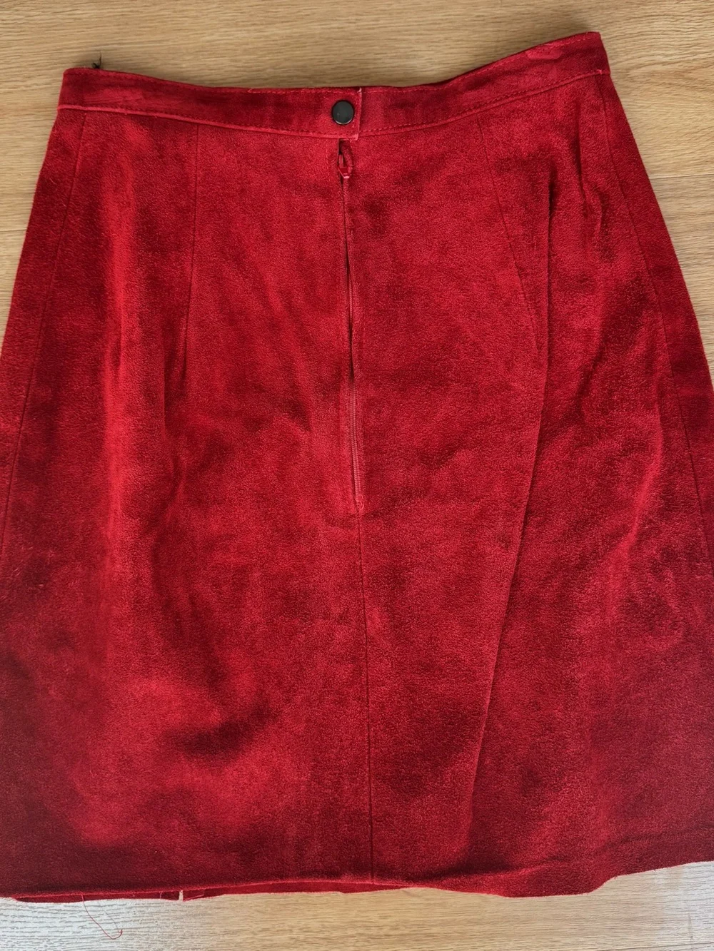 Vintage Genuine Leather Suede A-Line Skirt - Outerwear by Phoenix - Picture 1 of 7
